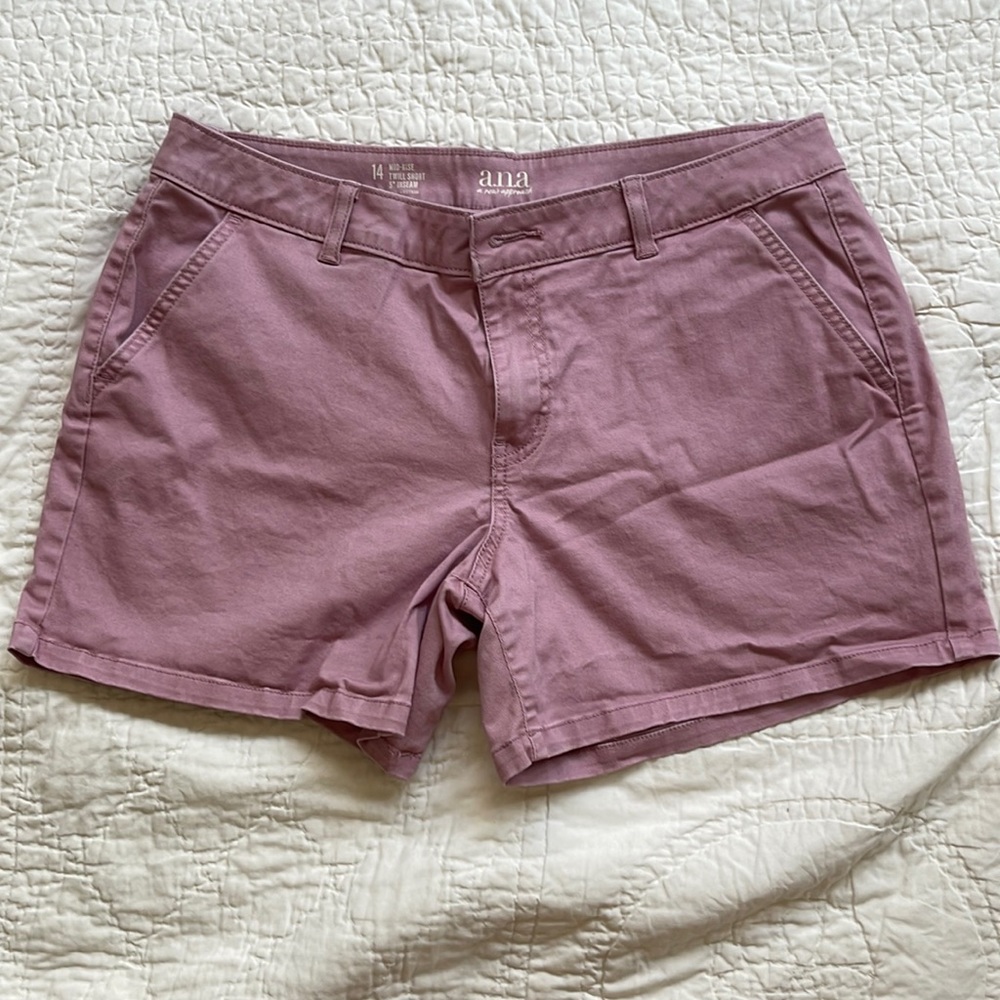Pink Mid Rise Shorts